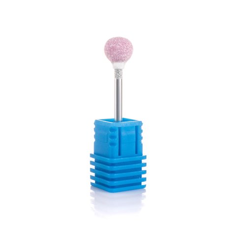 Фреза корундова "Кулька" - діаметр 8 мм, рожева, для кутикули, Кулька, Корундова, 8 мм