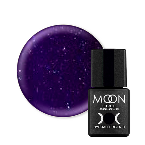 Гель-лак Moon Full Color Classic №318 (фіолетовий з сріблястим шиммером), Сlassic, 8 мл, Шимер/мікроблиск