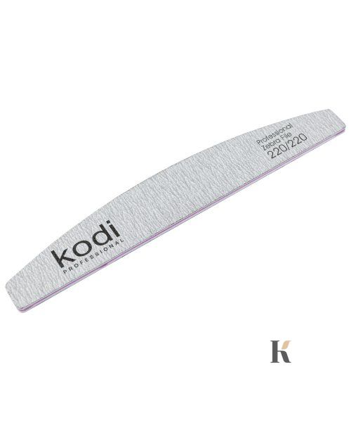 Купити №126 Пилка для нігтів Kodi "Півмісяць" 220/220 (колір: світло-сірий, розмір: 178/28/4) , ціна 30 грн, фото 1