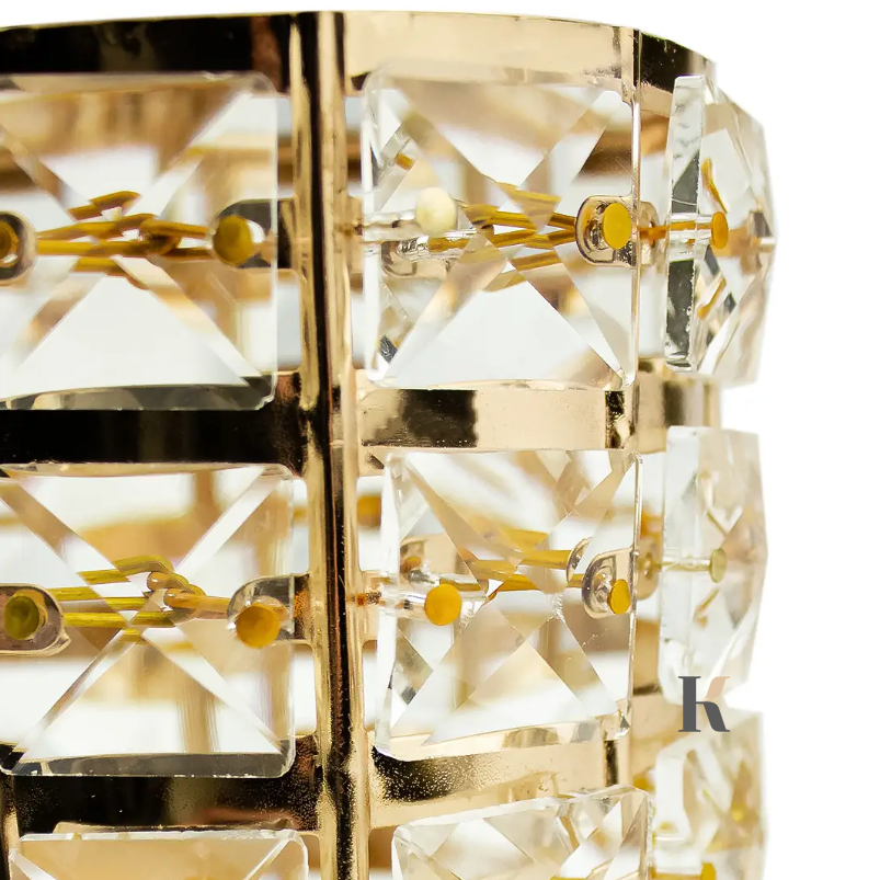 Купити Підставка-склянка для кистей, пилок «Gold» (металева, з камінням) , ціна 225 грн, фото 2