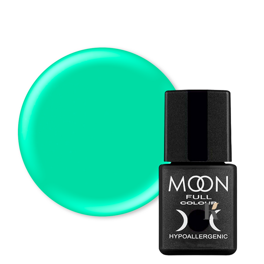 Гель лак Moon Full Breeze color №424 (смарагдова-м'ята), Breeze Color, 8 мл, Емаль