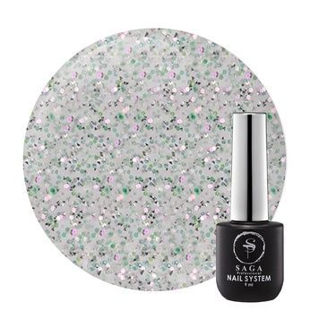 Купить Топ без липкого слоя SAGA Professional Crush Top №10 (9 мл, прозрачный с блестками) , цена 200 грн, фото 1