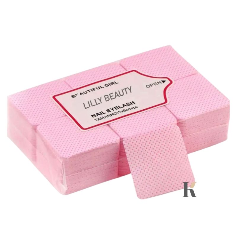 Купити Безворсові серветки Lilly рожеві 500 шт , ціна 105 грн, фото 1