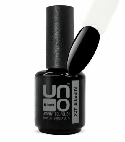 Купить Цветной гель-лак UNO Super Black (суперчерный, высокопигментированный, 15 мл) , цена 164 грн, фото 1