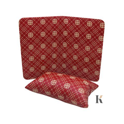 Купить Набор для маникюра: коврик + подлокотник для рук (красный, с цветочным принтом) , цена 220 грн, фото 3