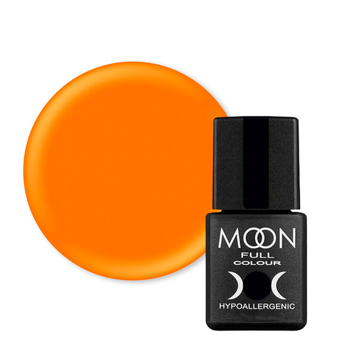 Гель лак Moon Full Neon №704 (оранжевый), Moon Full Neon, 8 мл, Неоновый