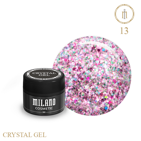 Купить Гель з глиттером  Milano Crystal Gel 13 , цена 135 грн, фото 1