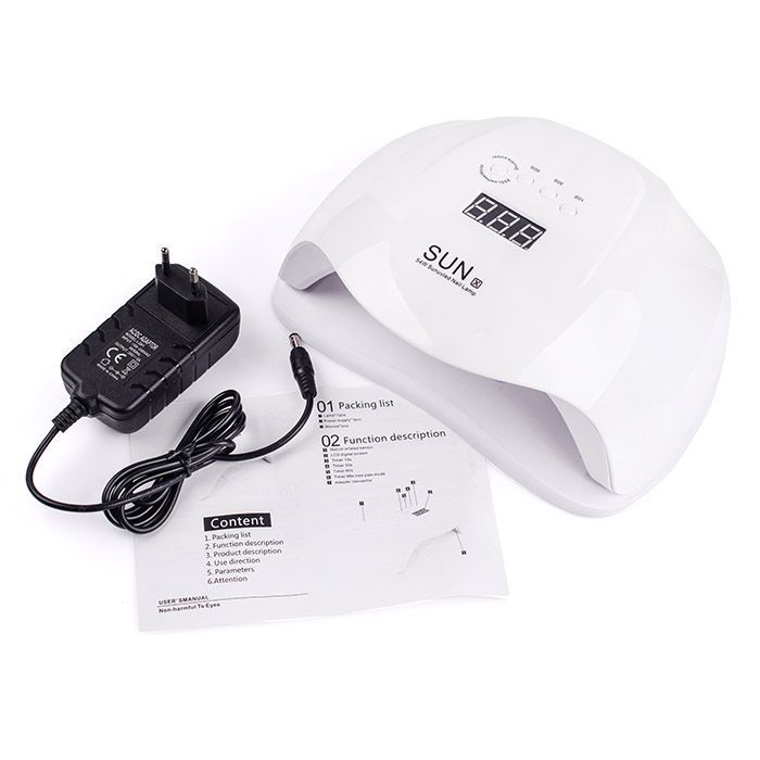 Купить УФ LED лампа для маникюра SUN X 54 Вт (с дисплеем, таймер 10, 30, 60 и 99 сек) , цена 349 грн, фото 3