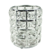 Підставка-склянка для кистей, пилок «Silver» (металева, з камінням)