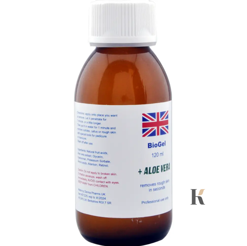 Купити Ремувер кислотний для педикюру BioGel + Aloe Vera (120 мл) , ціна 80 грн, фото 1
