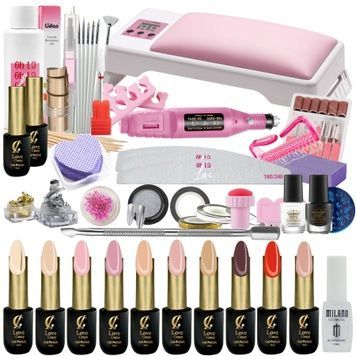 Купить Стартовый набор для маникюра с 10 гель-лаками с лампой UV/LED SUN YC-09 и фрезером MPS-08 , цена 1 350 грн, фото 1