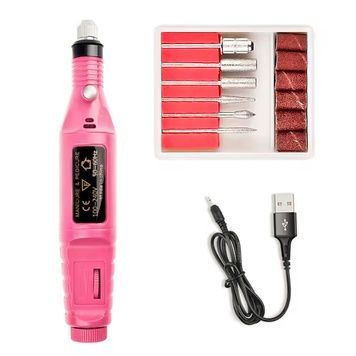 Купить Фрезер мини портативный Nail Drill USB &ndash; для маникюра и педикюра (13000 об/мин, 9 Вт, розовый) , цена 210 грн, фото 1