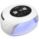 УФ LED лампа для манікюру SUN Y30 248 Вт White (на акумуляторі, з дисплеєм, таймер 30, 60 та 90 сек)
