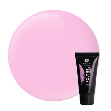 Полигель для наращивания Saga Professional Poly Gel Pink (30 мл, розовый), 30 мл