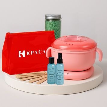 Купить Набор с воскоплавом Silicon Wax Warmer CL 2208 (pink) и средствами до/после депиляции , цена 425 грн, фото 1