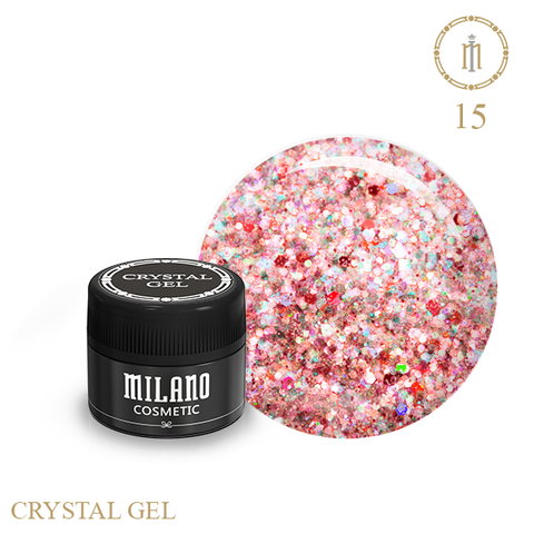 Купити Гель з глiттером  Milano Crystal Gel 15 , ціна 135 грн, фото 1