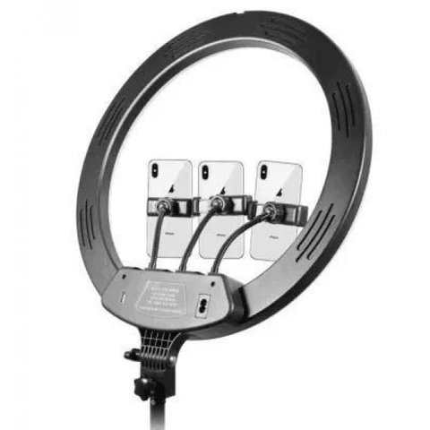 Купити Кільцева LED лампа K18-450CW, 3 кріплення для телефонів (45 см, 48 Вт) , ціна 1 799 грн, фото 1