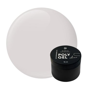 Полигель для наращивания Saga Professional Poly Gel Clear (15 мл, прозрачный), 15 мл