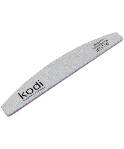 Купить №122 Пилка для ногтей Kodi "Полумесяц" 100/100 (цвет: светло-серый, размер: 178/28/4) , цена 30 грн, фото 1
