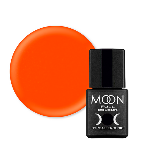 Гель лак Moon Full Neon №706 (морковно-коралловый), Moon Full Neon, 8 мл, Неоновый