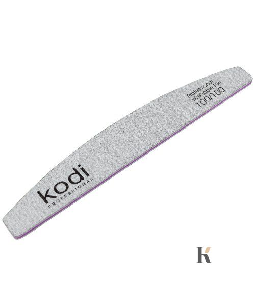 Купити №122 Пилка для нігтів Kodi "Півмісяць" 100/100 (колір: світло-сірий, розмір: 178/28/4) , ціна 30 грн, фото 1