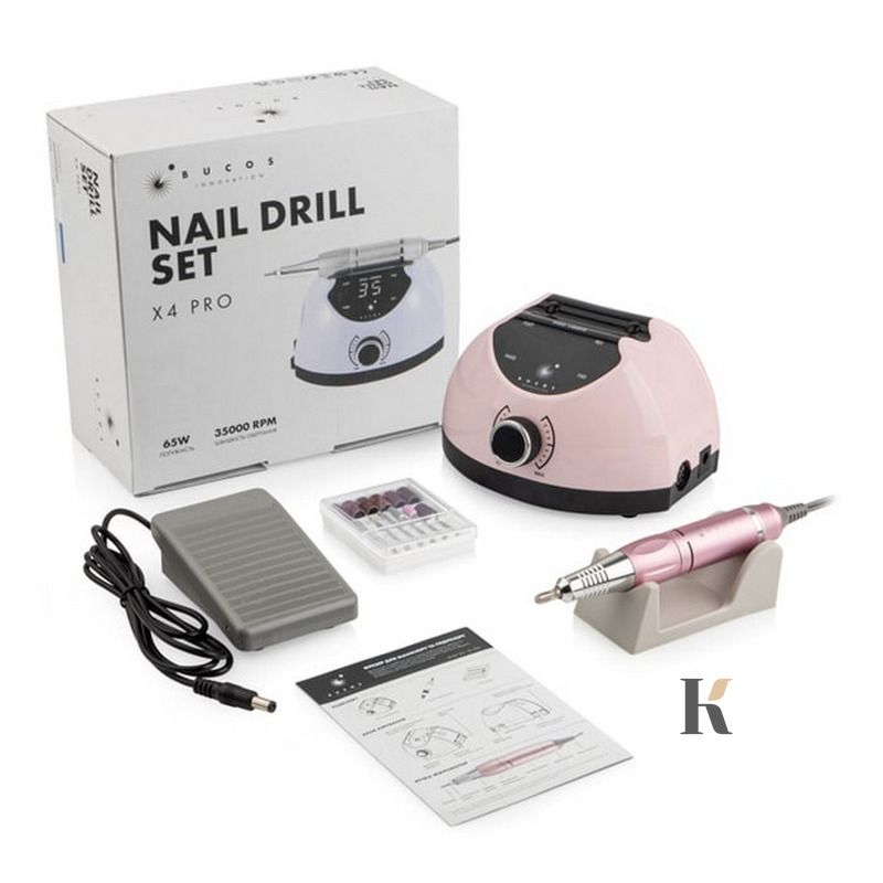 Купить Фрезер Bucos Nail Drill X4 – для маникюра и педикюра (35000 об/мин, 65 Вт) , цена 1 345 грн, фото 7