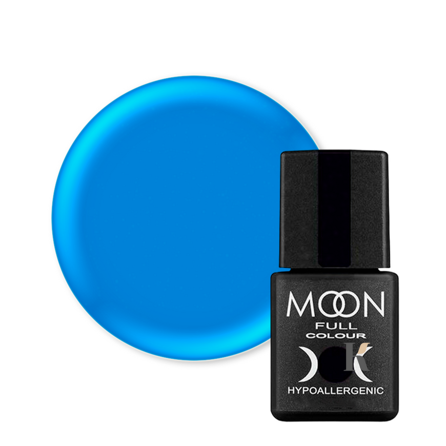 Гель-лак Moon Full Color Classic №183 (ярко-голубой), Classic, 8 мл, Эмаль