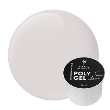 Полігель для нарощування Saga Professional Poly Gel Clear (30 мл, прозорий), 30 мл