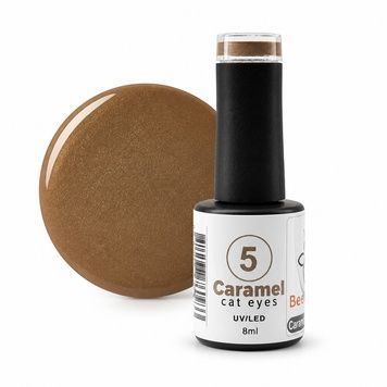 Гель-лак Bee Nails Caramel Cat Eyes 5, 8мл, Caramel Cat Eyes, 8 мл, Котяче око