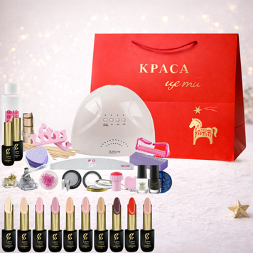 Купить Стартовый набор для маникюра с 10 гель-лаками с лампой UV/LED SUN One , цена 890 грн, фото 1