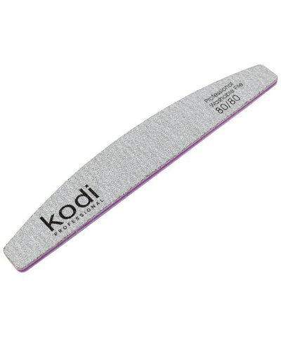 Купить №121 Пилка для ногтей Kodi "Полумесяц" 80/80 (цвет: светло-серый, размер: 178/28/4) , цена 30 грн, фото 1