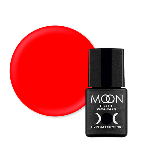 Гель лак Moon Full Neon №708 (ярко-красный), Moon Full Neon, 8 мл, Неоновый