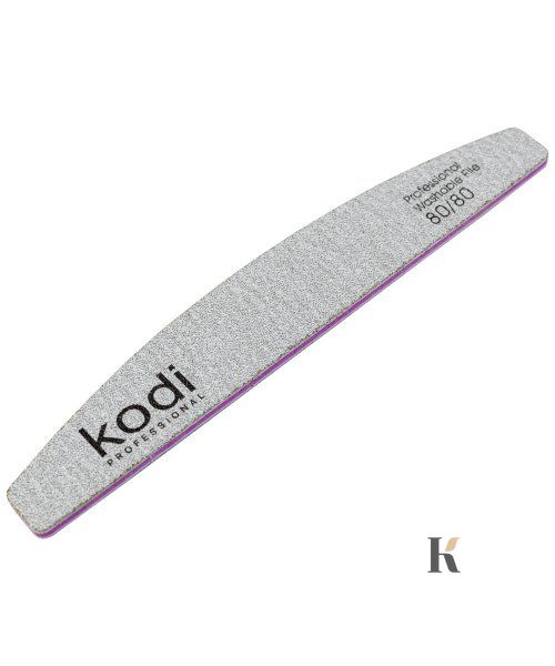 Купити №121 Пилка для нігтів Kodi "Півмісяць" 80/80 (колір: світло-сірий, розмір: 178/28/4) , ціна 30 грн, фото 1