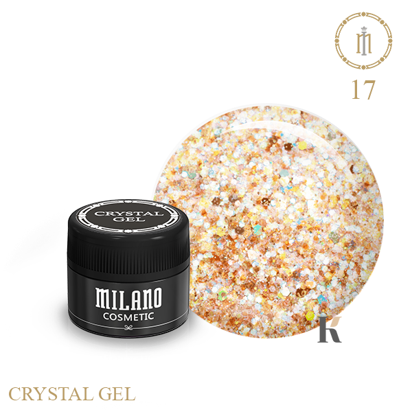 Купити Гель з глiттером  Milano Crystal Gel 17 , ціна 135 грн, фото 1