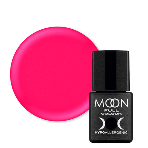 Гель лак Moon Full Neon №709 (насичено рожевий), Moon Full Neon, 8 мл, Неоновий