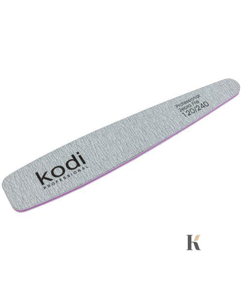 Купити №120 Пилка для нігтів Kodi конічна 120/240 (колір: сірий, розмір:178/32/4) , ціна 30 грн, фото 1