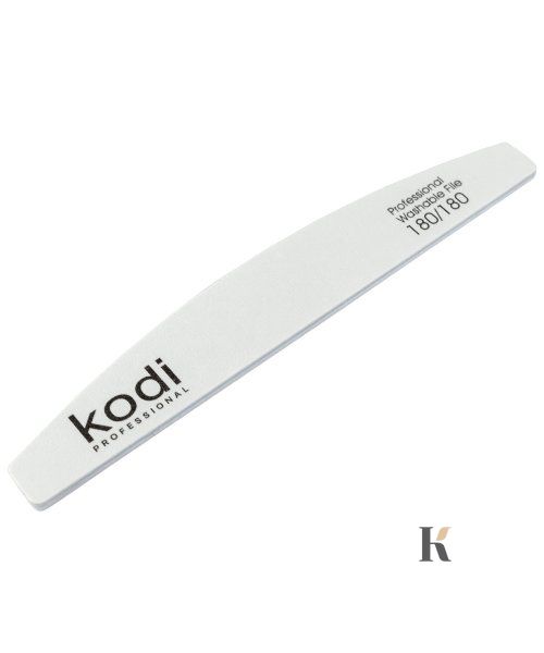 Купити №12 Пилка для нігтів Kodi "Півмісяць" 180/180 (колір: білий, розмір:178/28/4) , ціна 48 грн, фото 1