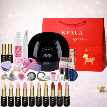 Купить Стартовый набор для маникюра с 10 гель-лаками с лампой UV/LED SUN Х , цена 790 грн, фото 1