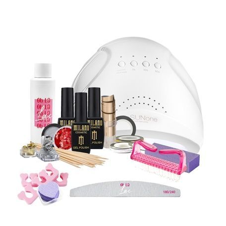 Купить Стартовый набор для маникюра гель-лаком MILANO с лампой UV/LED SUN One  , цена 499 грн, фото 1