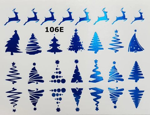 Купити Слайдер-дизайн 106E (синяя фольга) (Новый год) , ціна 28 грн, фото 1