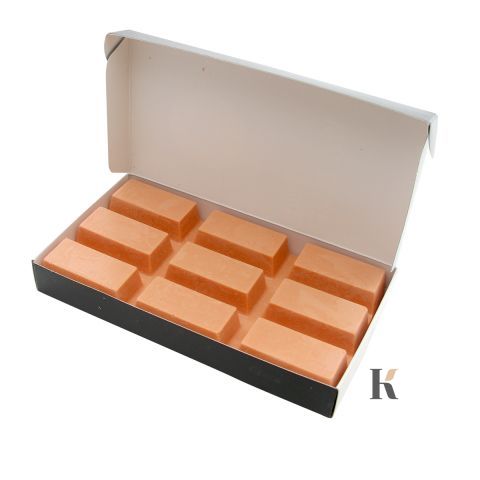 Купить Пленочный воск «Natural Wax Block» для депиляции от Global Fashion (оранжевый, в брикете, 500 г) , цена 179 грн, фото 1