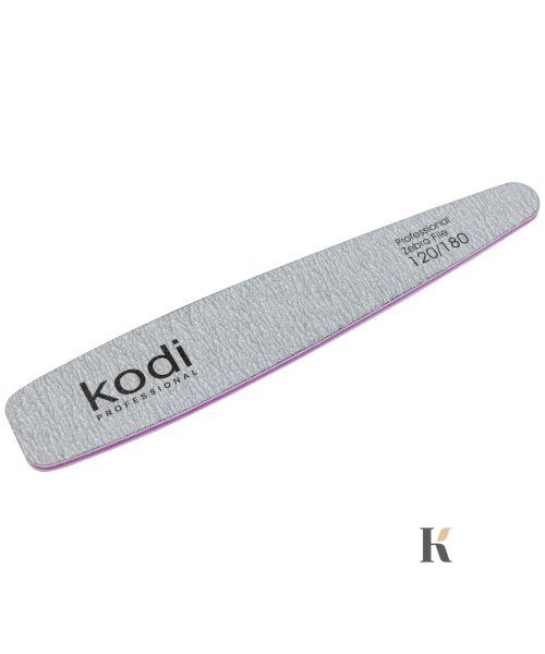 Купити №119 Пилка для нігтів Kodi конічна 120/180 (колір: сірий, розмір:178/32/4) , ціна 30 грн, фото 1