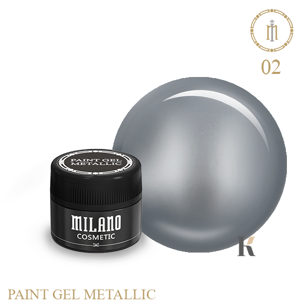 Купити Гель фарба Milano Metallic 02 , ціна 110 грн, фото 1