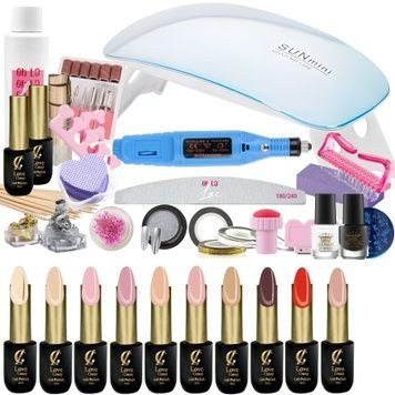 Купить Стартовый набор для маникюра с 10 гель-лаками с лампой UV/LED SUN Mini и фрезером MPS-08 , цена 749 грн, фото 1