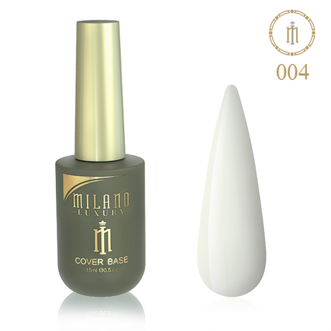 Купить Цветная база для ногтей Milano Luxury Color Cover Base 04 (15 мл, каучуковая, белая) , цена 235 грн, фото 1