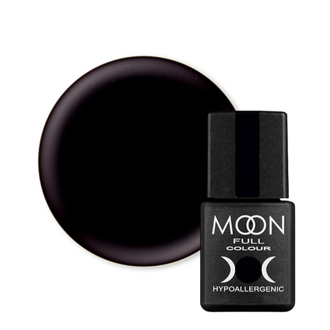Гель-лак Moon Full Color Classic №188 (глибокий чорний), Сlassic, 8 мл, Емаль