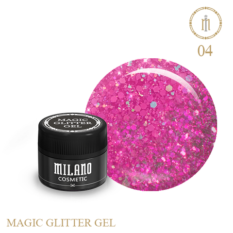 Купити Гель з гліттером  Milano   Magic 04 , ціна 110 грн, фото 1