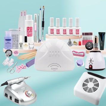 Купить Стартовый набор Premium для наращивания Oh La Lac с лампой UV/LED SUNone (48w), фрезером ZS-603, вытяжкой и стерилизатором , цена 2 590 грн, фото 1