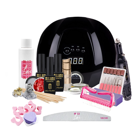 Купить Стартовый набор для маникюра гель-лаком MILANO с лампой UV/LED SUN Х и фрезером MPS-08 , цена 649 грн, фото 1