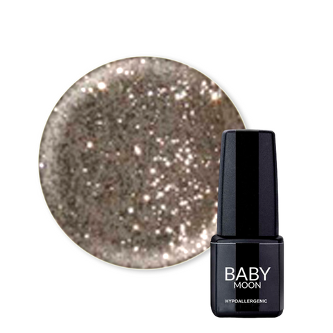 Гель-лак BABY Moon Dance Diamond №022 сріблясто-золотий дрібно-шиммерний, Baby Moon, 6 мл, Шимер/мікроблиск